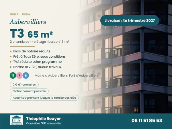 Appartement 3 pièces 65 m²