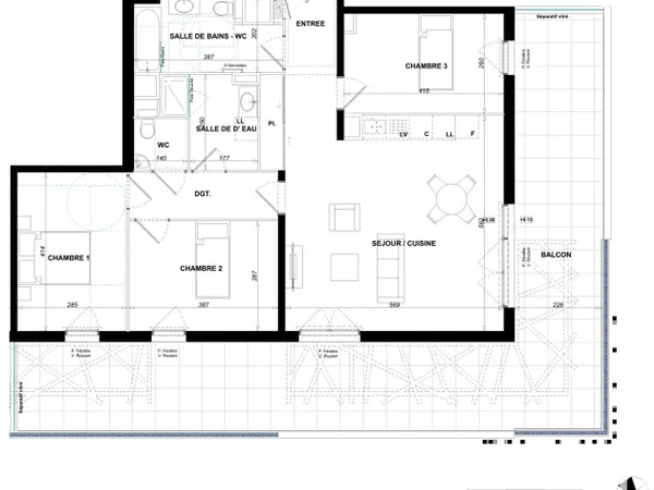 Appartement 4 pièces 77 m²