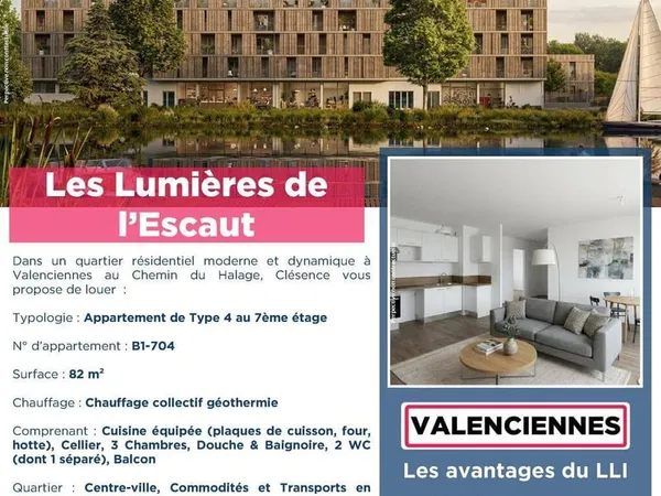 Appartement 4 pièces 82 m²