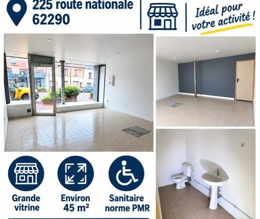 À LOUER - LOCAL COMMERCIAL D'ENVIRON 45 m² - NŒUX-LES-MINES