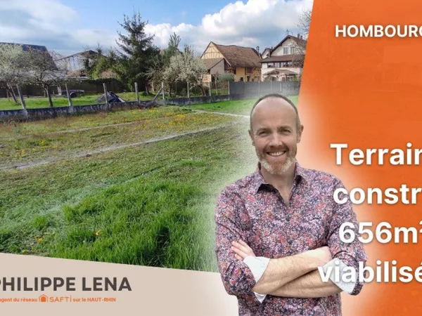 Terrain 656m² plat constructible et déjà viabilisé