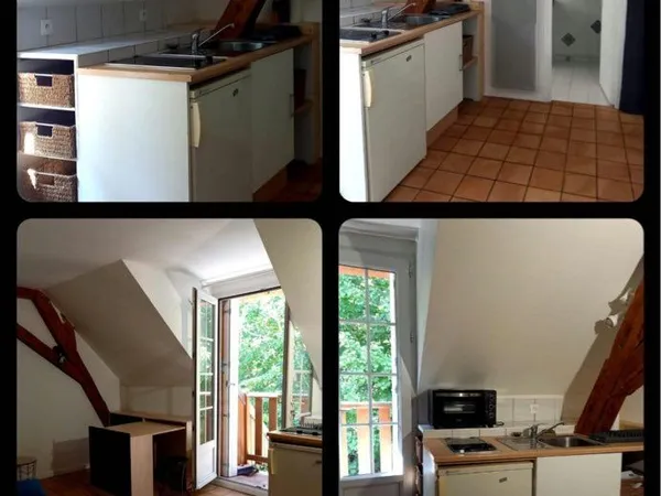 Studio meublé 20 m² refait à neuf, balcon + parking, Charance