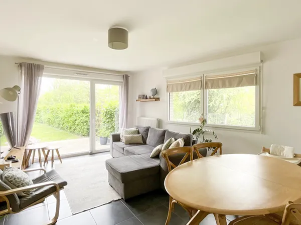Wasquehal - CENTRE - Appartement à vendre - 3 pièces - 65,6m² - 2 chambres - Terrasse - Jardin - Gar