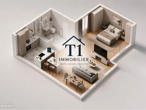 Studio duplex meublé de 32 m² - Disponible immédiatement - Issy-les-Moulineaux