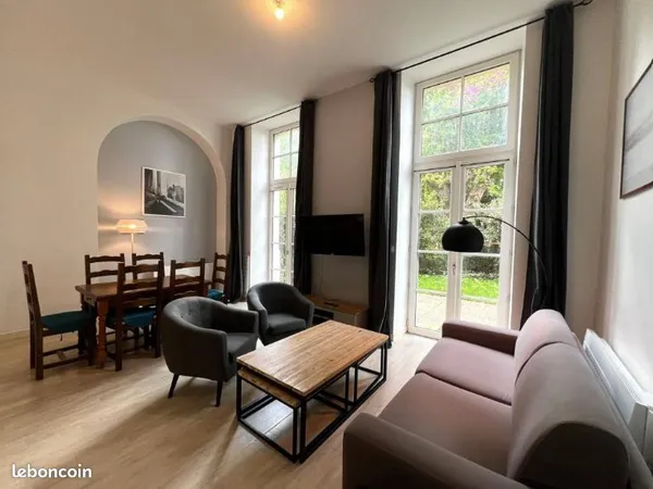 T3 meublé 63 m² avec jardin - Quartier Blossac, proche centre - Parking sécurisé