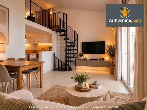 Charmant duplex mitoyen avec jardin et vue mer