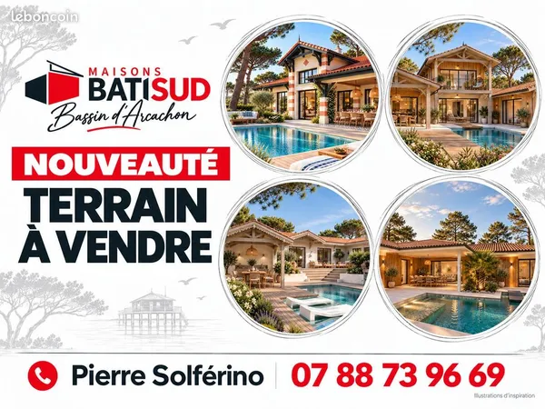 Terrain à bâtir de 600 m² à AUDENGE (33)