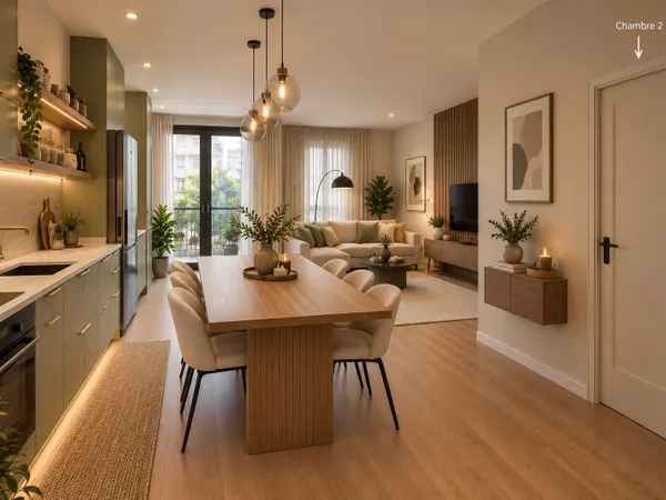 Appartement 3 pièces 56 m²