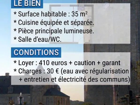Location Studio/ T1 Centre ville de Pons