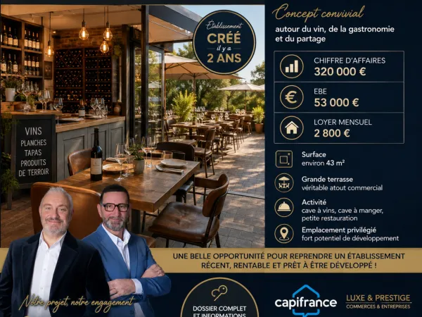 Fonds de commerce 2 pièces 43 m²