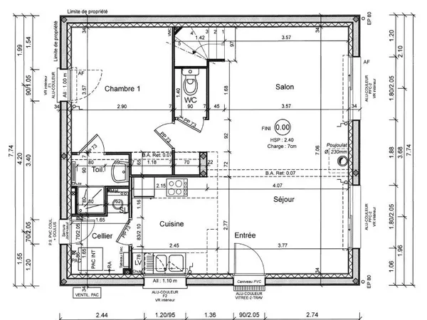 Villa 2022 lumineuse centre bourg St Gildas avec jardin et 4 chambres
