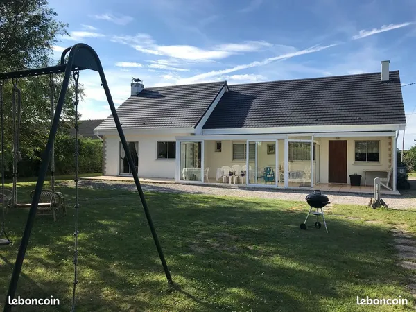 Maison meublée avec véranda et grand jardin de 1 500 m² - Oye-Plage