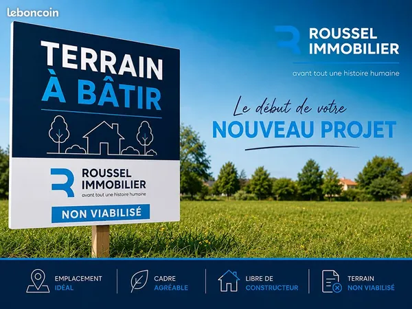 Terrain 1400 m² MONCE EN BELIN