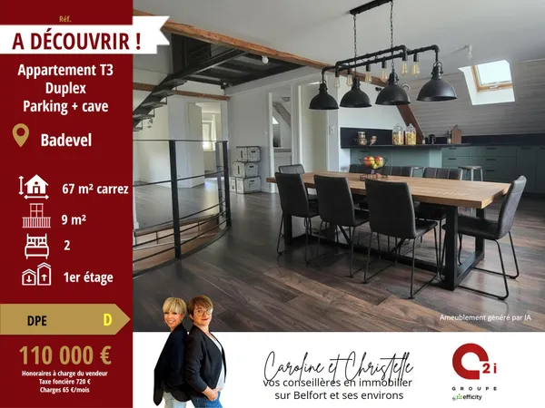 Appartement 3 pièces 67 m²