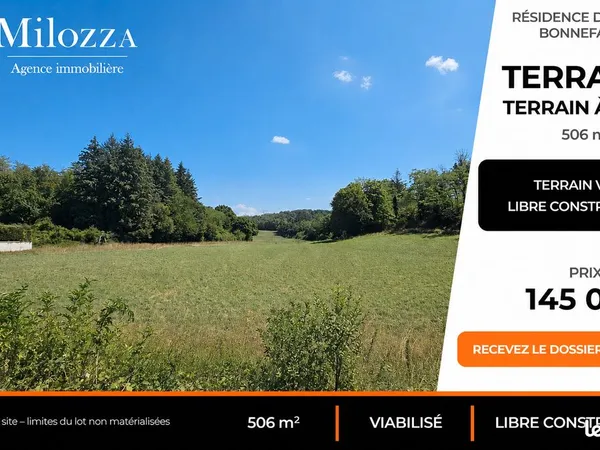 Terrain 506 m² BONNEFAMILLE