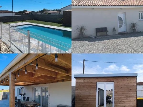 Maison plain-pied 110m2 4 chambres + piscine - Terrain 827 m² - Noé