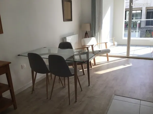 Appartement neuf meublé 35m² Nantes Procé-Monselet avec parking couvert et terrasse 11 m²