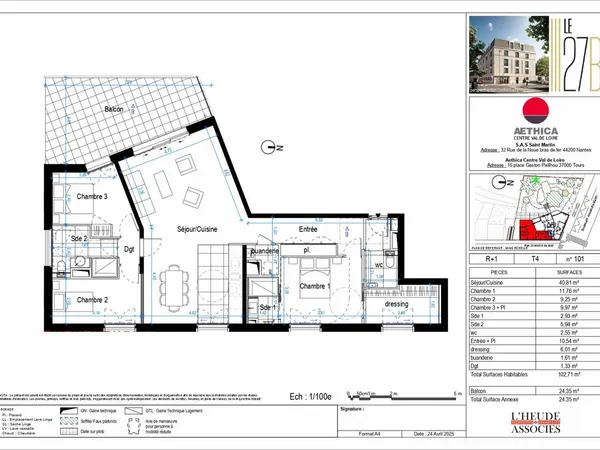 Appartement 5 pièces 102 m²