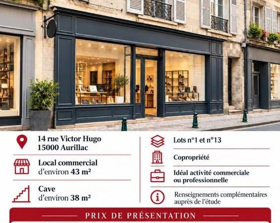 Local commercial 81 m² Aurillac