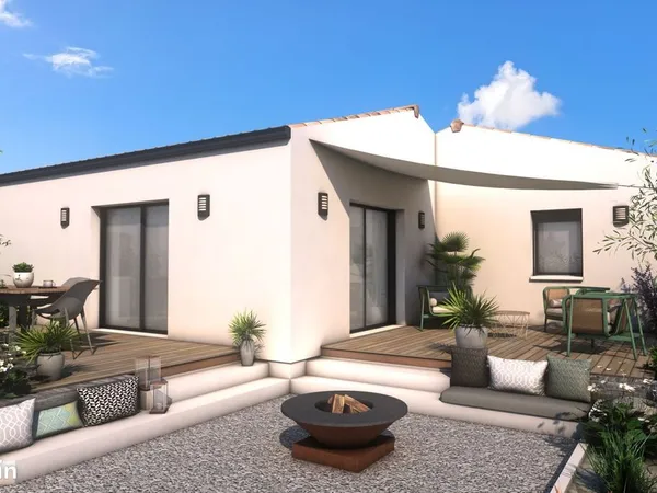 Projet de construction d'une maison 3 chambres de 80.68 m² sur un terrain à bâtir de 381 m2 à GREZAC