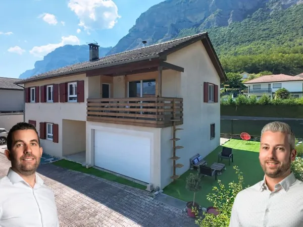 APPARTEMENT-MAISON A VENDRE - LUMBIN 38660 - AGENCE IMMOBILIERE - REZ DE JARDIN + TERRASSE - GRESIVA
