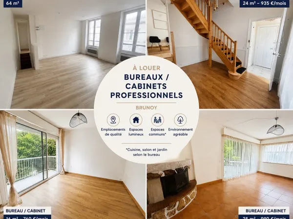 Bureaux / Cabinets professionnels à louer - Brunoy - Plusieurs surfaces disponibles