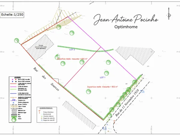 Terrain 855 m²