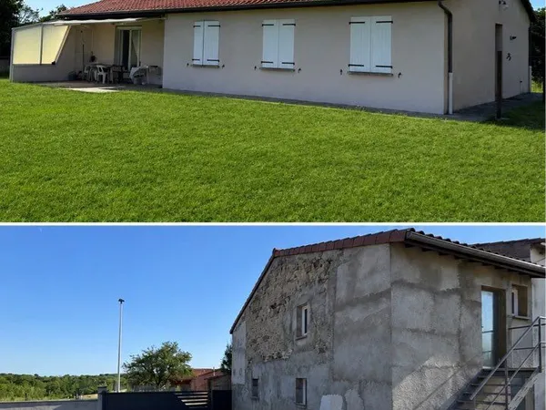 Maison plain-pied 130m2 + dépendance de 98m2 avec garage double