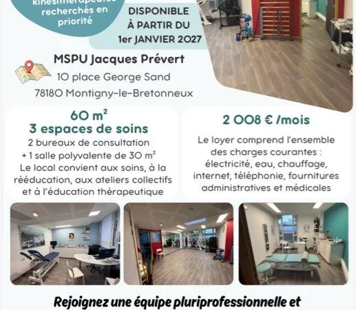 Local professionnel pour kinésithérapeute