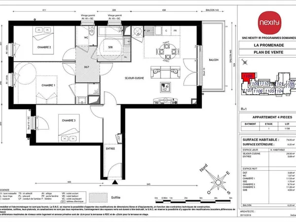 Appartement 4 pièces 79 m²