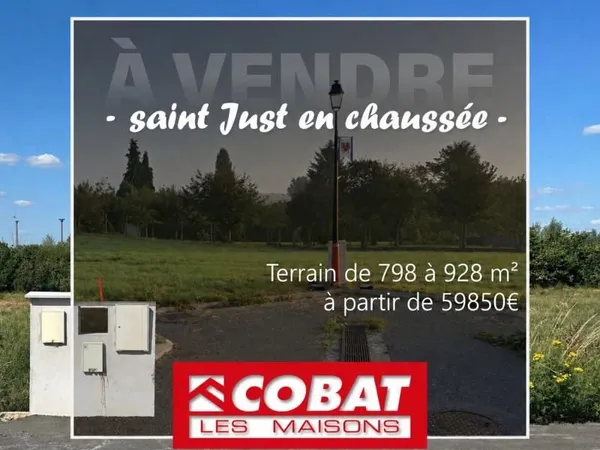 Terrain 798 m² Saint Just En Chaussee