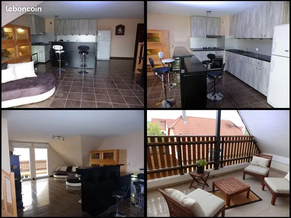 Kirchheim, F4 duplex au calme avec garage, parking et cave