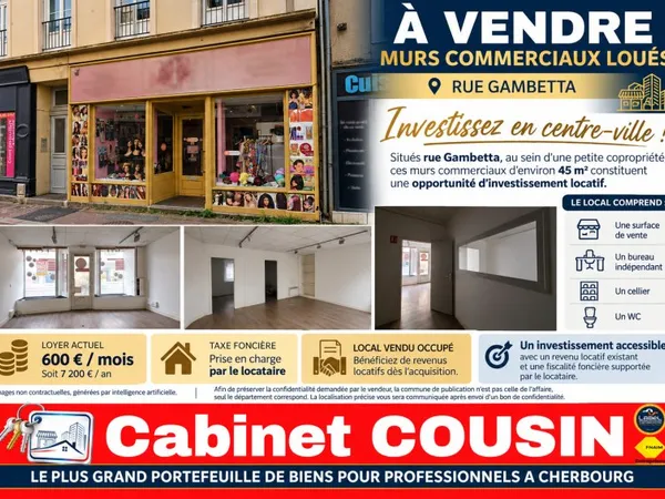 Commerce Vente Cherbourg-en-Cotentin 88800€