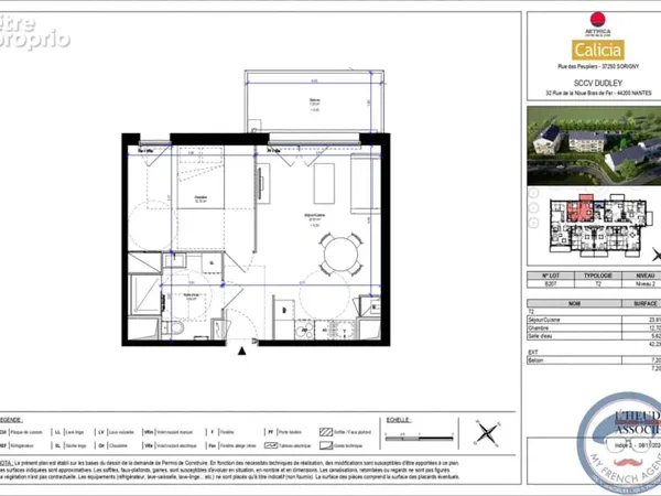 À Sorigny, Appartement de 2 Pièces agréable à vivre