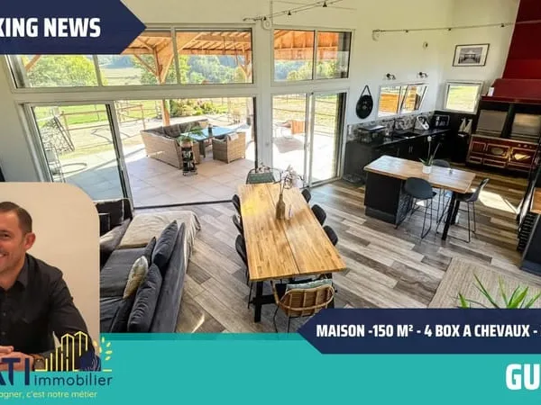 Maison 150 m² avec appartement T3 et box chevaux