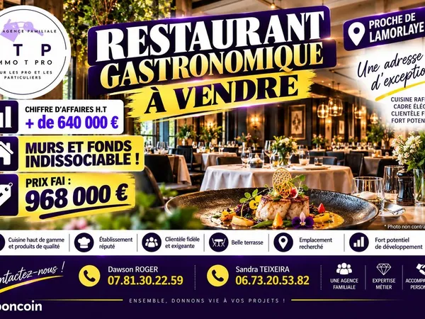 Restaurant 300 m² Lamorlaye