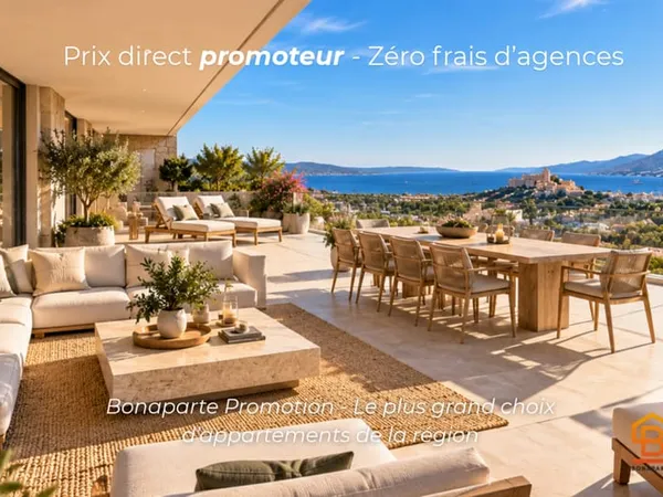 CALVI  T5 DE 167 M² EN DERNIER ÉTAGE AVEC PLUS DE 100 M² DE TERRASSES AVEC VUE  RÉSIDENCE DE PREST