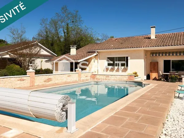 Maison 4 chambres plain-pied piscine sans vis-à-vis