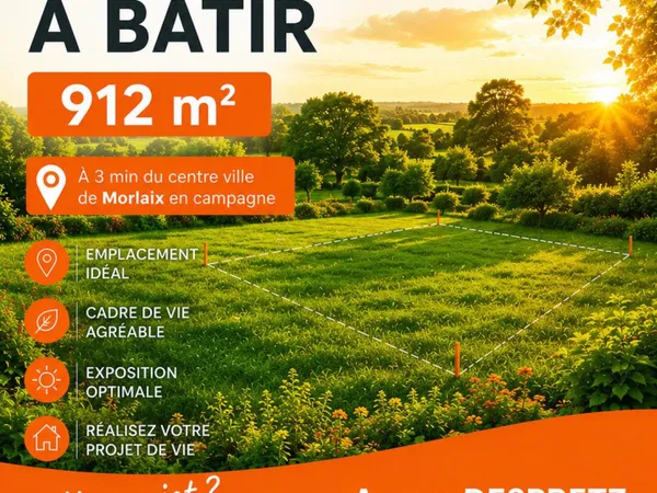 TERRAIN À BÂTIR - 912 m²