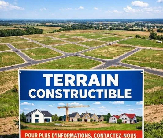 Terrain constructible 618 m²