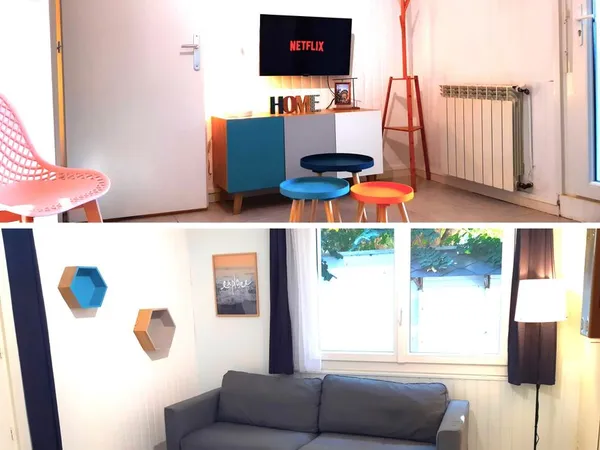 T2 meublé et cosy, jardin, salle de sport