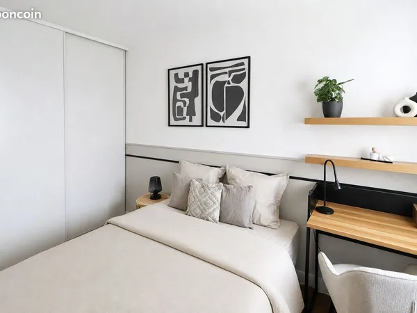 Chambre élégante de 11 m² à louer dans un bel appartement en coliving à Saint-Denis - SDN53