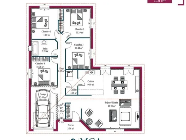 Maison 6 pièces 115 m²