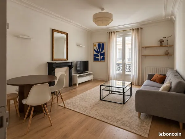 Paris 17e - proche Batignolles - 2 pièces meublé 44 m²