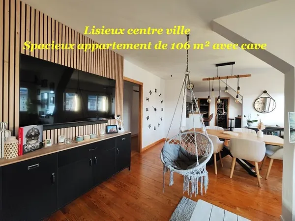 Plein centre ville lisieux, appartement spacieux et lumineux