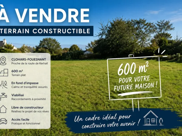 Terrain 600 m²
