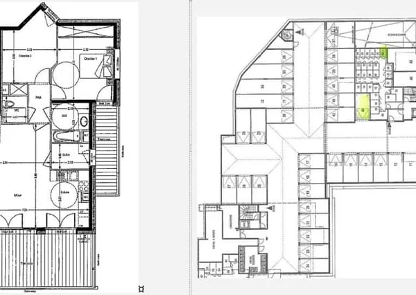 Appartement Attique 74m² terrasse 22m² 2 chambres garage