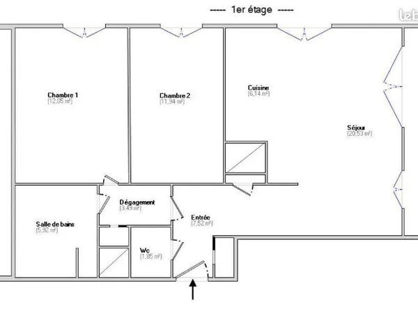Appartement T3 69.44 m²