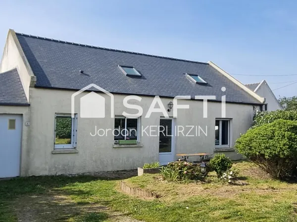Maison 104 m², 6 pièces, 3 chambres, sur 609 m² de terrain, proche du bourg de Plougasnou