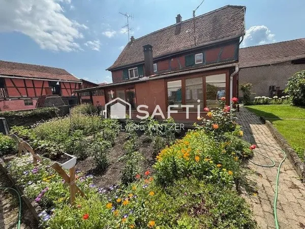 OSTHOUSE à 2 min d'ERSTEIN : Belle maison Alsacienne de 190m2 avec dépendances sur 7,4 ares de terra